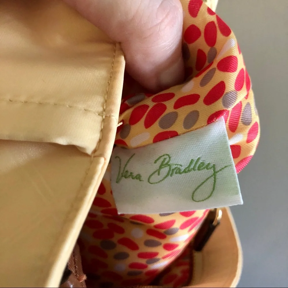 Vera Bradley Rectangular Pale Yellow Adjustable Strap Purse